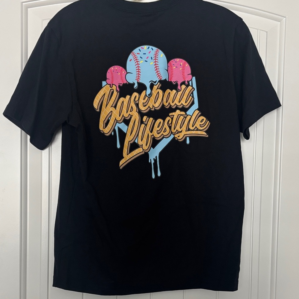 Kids Black Short-Sleeve Tee with Colorful Drip Logo - Picture 2 of 4